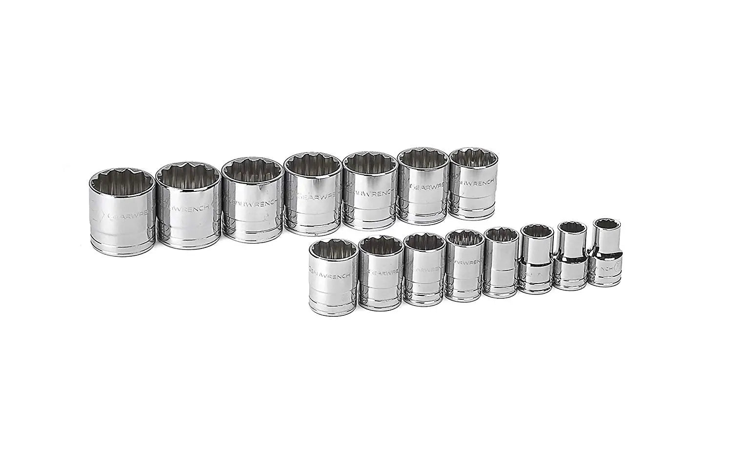 GEARWRENCH 15 Pc. 1/2" Drive 12 Point SAE Socket Set 80731 GEARWRENCH