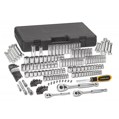 GEARWRENCH 165 Pc. 1/4", 3/8", and 1/2" Drive 6 Point SAE/Metric Mechanics Tool Set 80932 GEARWRENCH