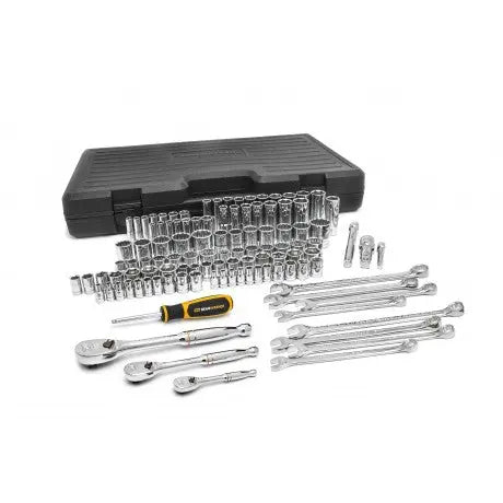 GEARWRENCH 110 Pc. 1/4", 3/8", and 1/2" Drive 6 and 12 Point SAE/Metric Mechanics Tool Set 89058 Tool Set GEARWRENCH