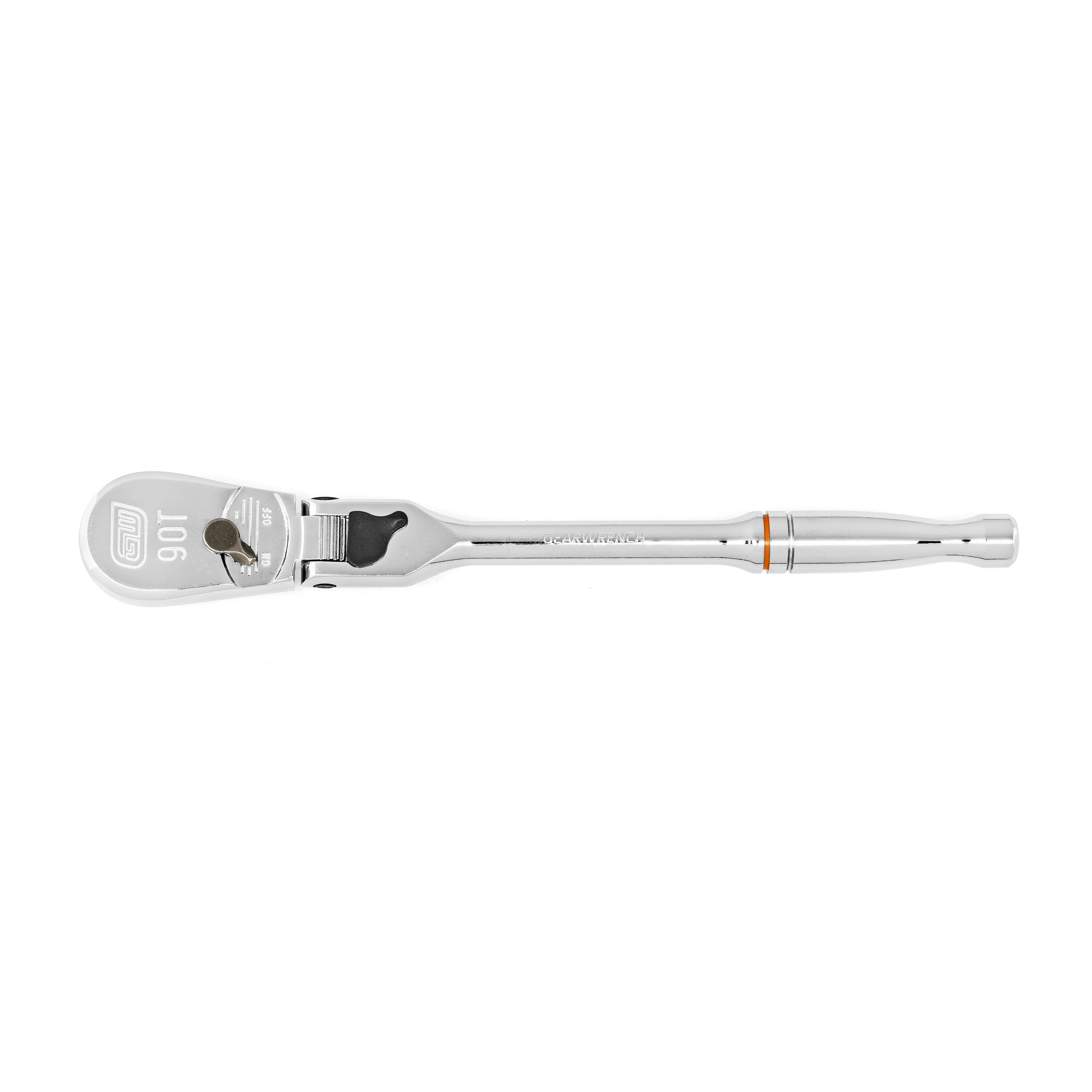 GEARWRENCH 1/4" Drive 90-Tooth Locking Flex Head Teardrop Ratchet 7" 81015T Ratchet GEARWRENCH