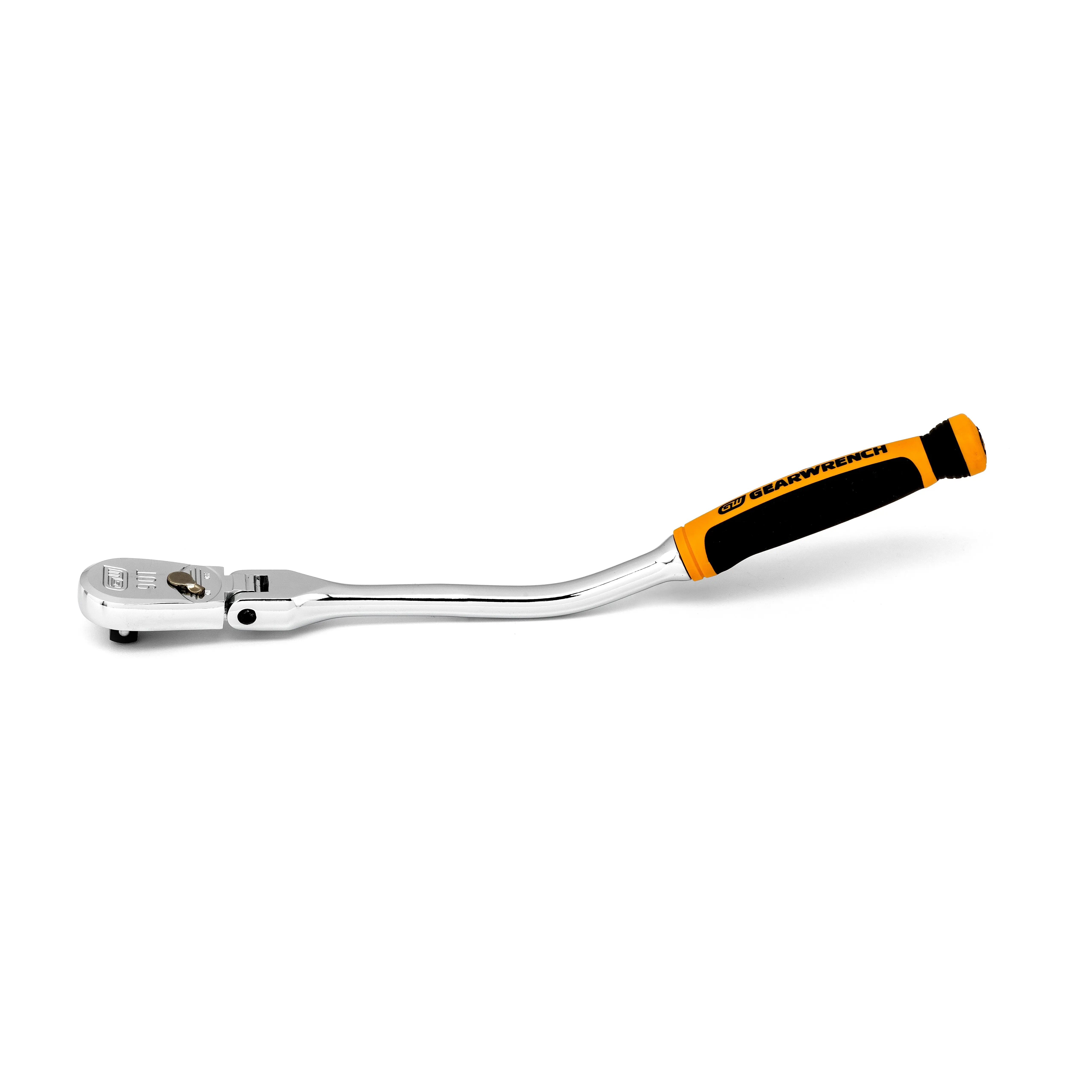 GEARWRENCH 3/8" Drive 90-Tooth Dual Material Offset Flex Head Teardrop Ratchet 12-1/4" 81213T Ratchet GEARWRENCH
