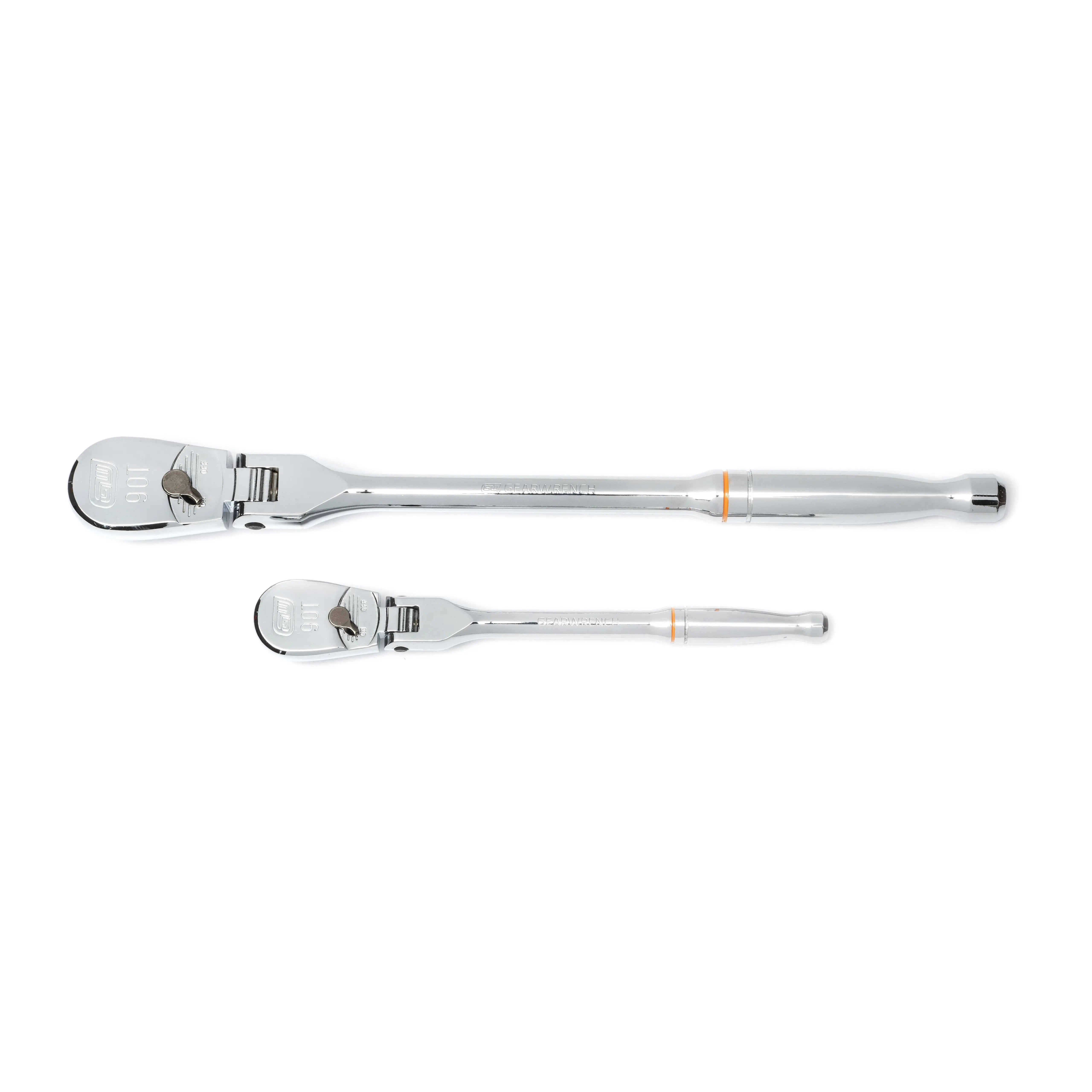 GEARWRENCH 2 Pc. 1/4" and 3/8" 90-Tooth Flex Head Teardrop Ratchet Set 81216T Ratchet Set GEARWRENCH
