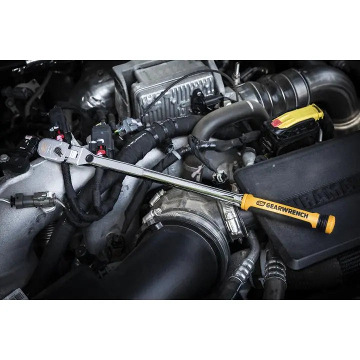 GEARWRENCH 3/8 in Drive 120XP Dual Material Handle Locking Flex Head Ratchet, 15.5 in - GW 81321 Ratchet GEARWRENCH