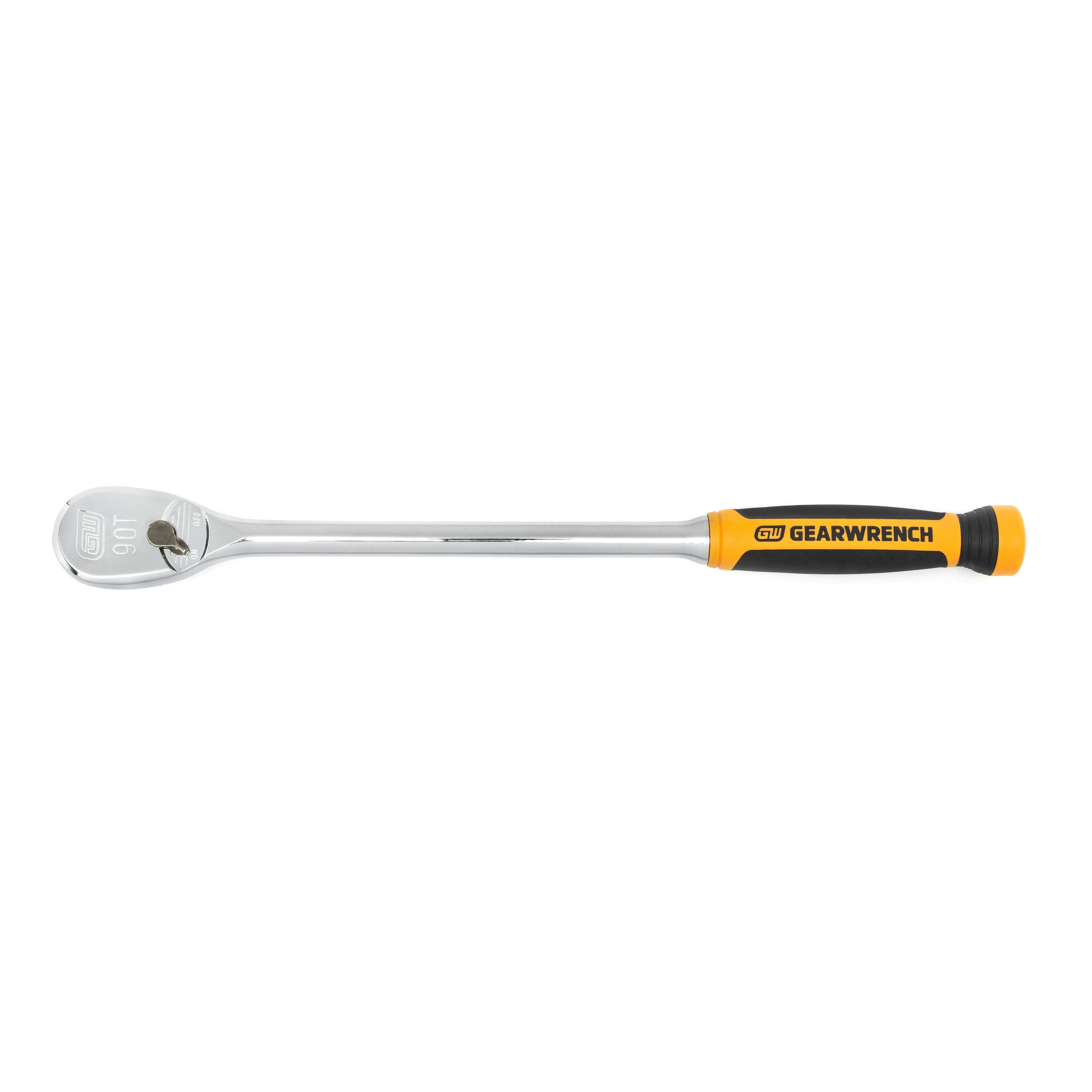 GEARWRENCH 1/2" Drive 90-Tooth Long Handle Dual Material Teardrop Ratchet 16-1/2" 81361T Ratchet GEARWRENCH