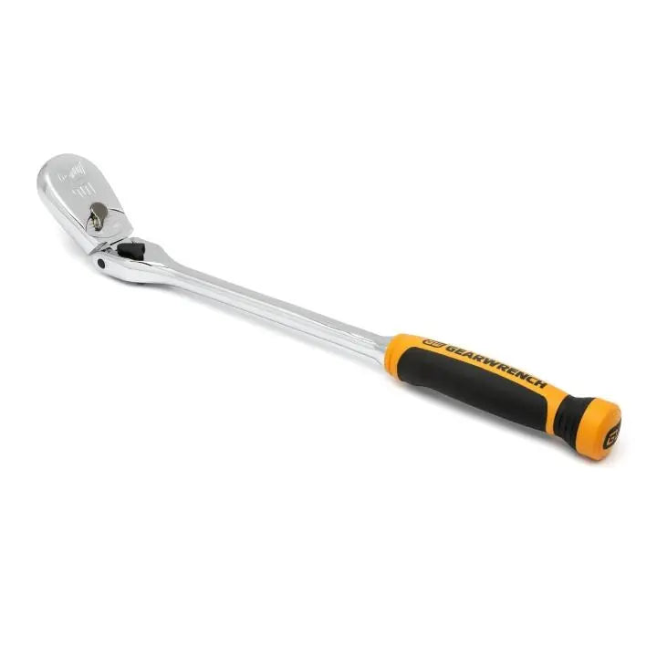 GEARWRENCH 1/2" Drive 90-Tooth Dual Material Locking Flex Head Teardrop Ratchet 17" 81371T Ratchet GEARWRENCH