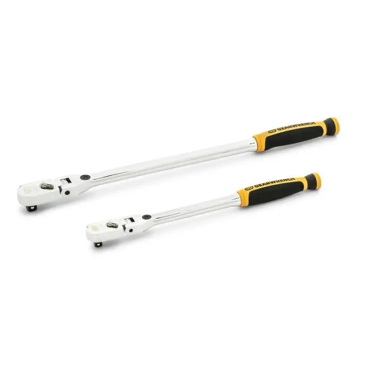 GEARWRENCH Set of 2 1/4 in, 3/8 in Drive 120XP Dual Material Handle Locking Flex Head Ratchets - GW 81381 Ratchet Set GEARWRENCH