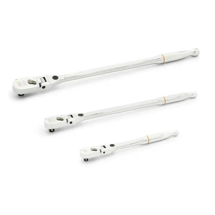 GEARWRENCH Set of 3 1/4 in, 3/8 in, 1/2 in Drive 120XP Locking Flex Head Ratchets - GW 81382 Ratchet Set GEARWRENCH