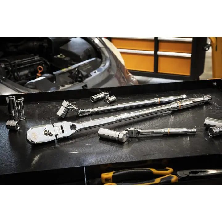 GEARWRENCH Set of 3 1/4 in, 3/8 in, 1/2 in Drive 120XP Locking Flex Head Ratchets - GW 81382 Ratchet Set GEARWRENCH