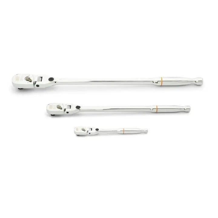 GEARWRENCH Set of 3 1/4 in, 3/8 in, 1/2 in Drive 120XP Locking Flex Head Ratchets - GW 81382 Ratchet Set GEARWRENCH