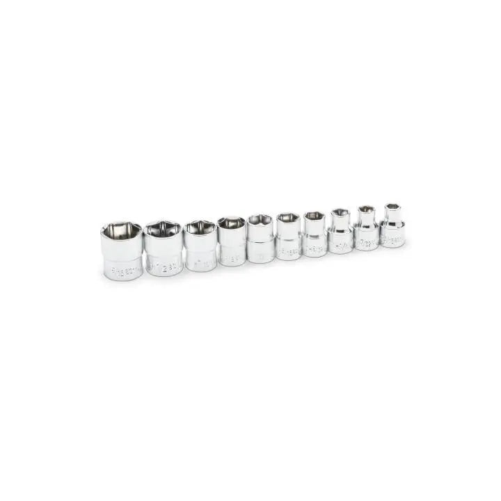 GEARWRENCH Set of 10 1/4 in Drive 6-Point Stubby SAE Sockets - GW 81395 Socket Set GEARWRENCH