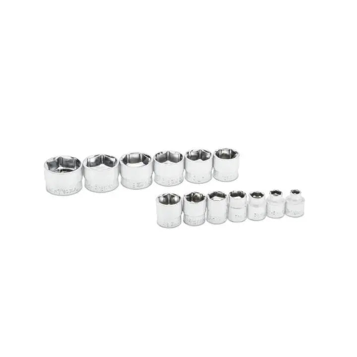 GEARWRENCH Set of 13 3/8 in Drive 6-Point Stubby SAE Sockets - GW 81397 Socket Set GEARWRENCH