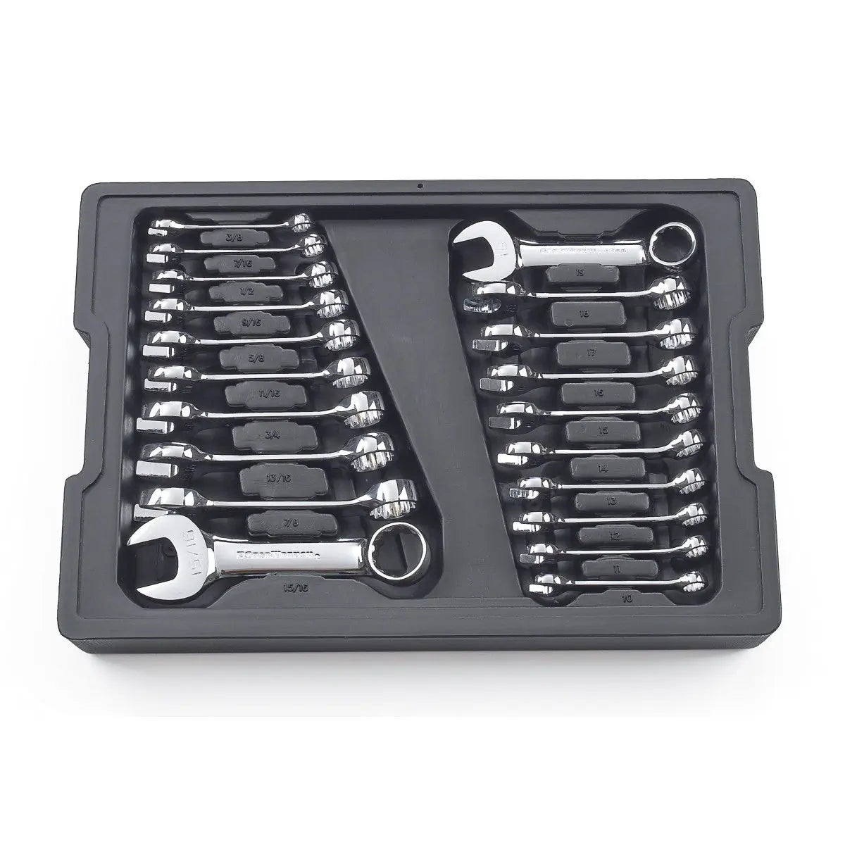 GEARWRENCH 20 Pc. 12 Point SAE/Metric Stubby Combination Wrench Set 81903 Wrench Set GEARWRENCH