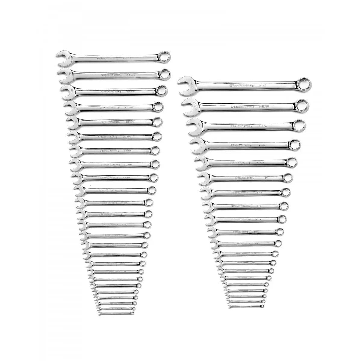 GEARWRENCH 44 Pc. 12 Point SAE/Metric Long Pattern Combination Wrench Set 81919 Wrench Set GEARWRENCH
