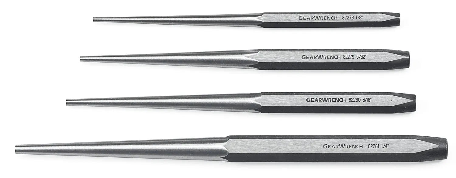GEARWRENCH 4 Pc. Long Taper Punch Set 82307 GEARWRENCH