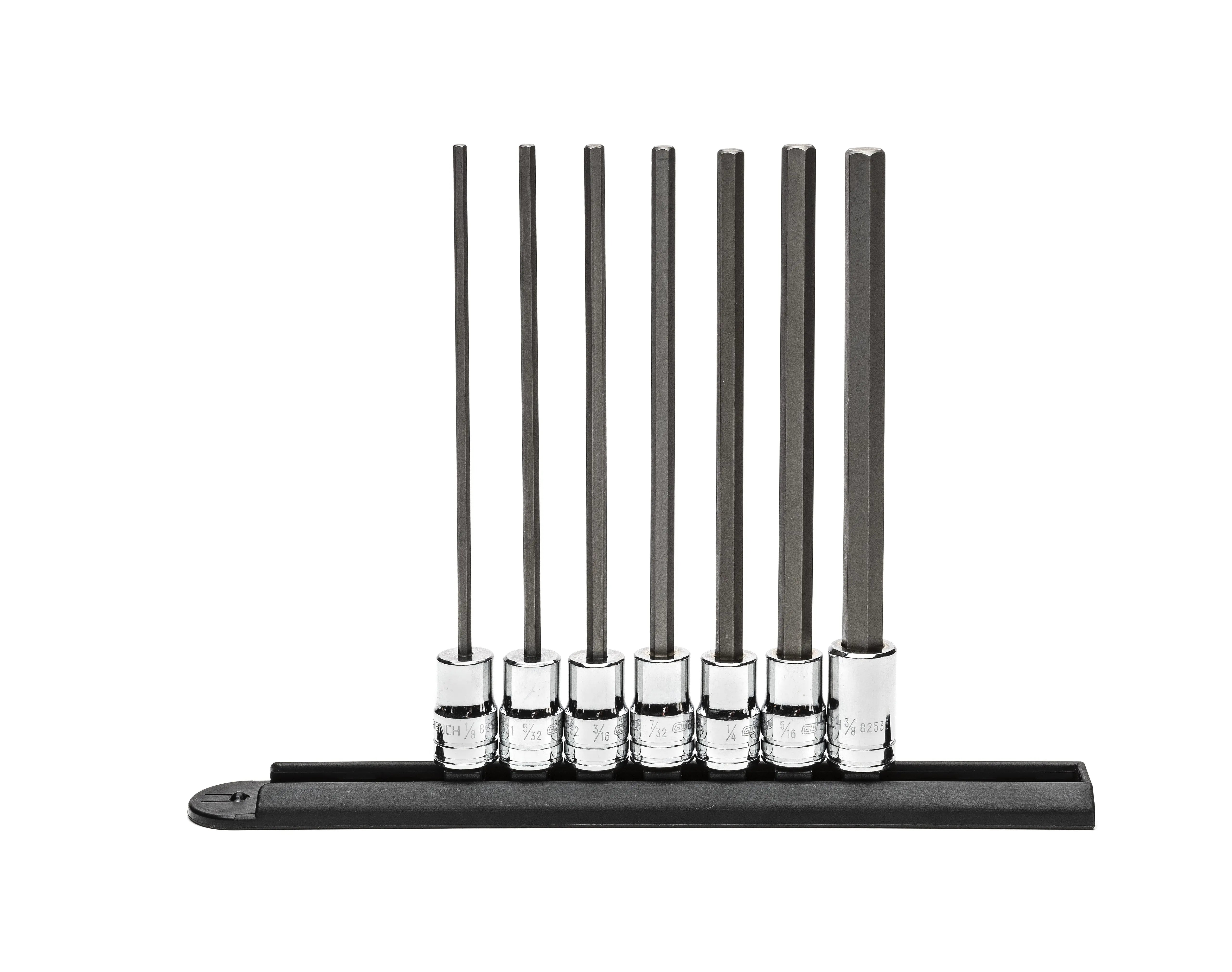 GEARWRENCH 7 Pc. 3/8" Drive Long Length SAE Hex Bit Socket Set 82537 Socket Set GEARWRENCH