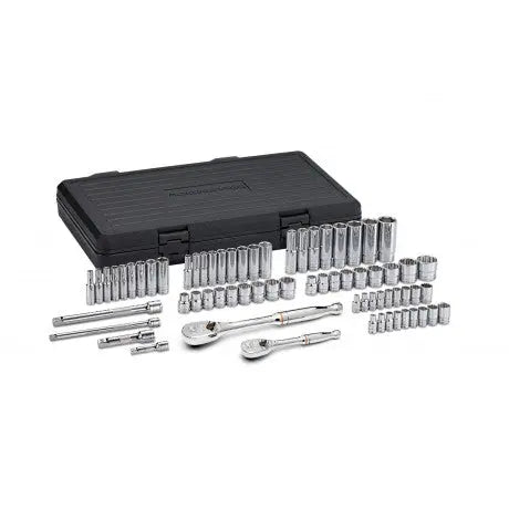 GEARWRENCH 68 Pc. 1/4" and 3/8" Drive 6 and 12 Point SAE/Metric Mechanics Tool Set 83000 GEARWRENCH