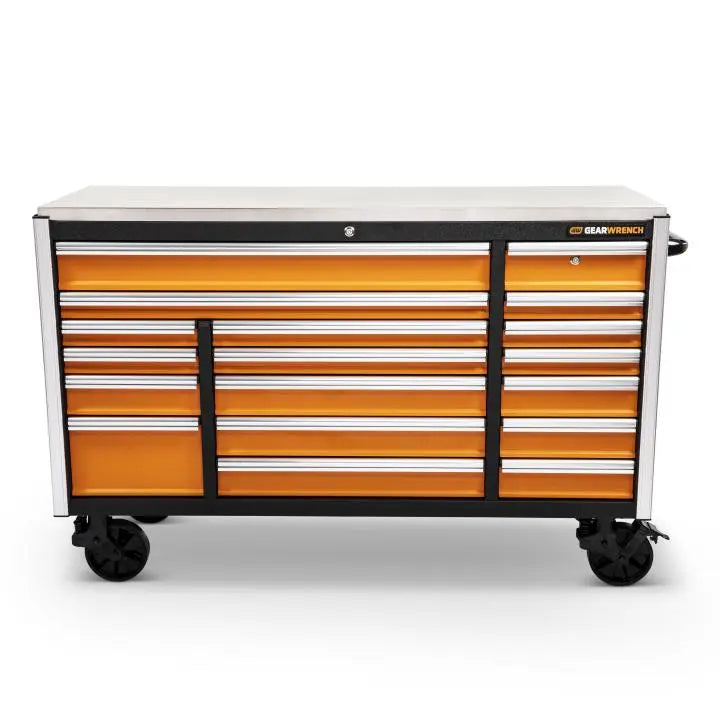GEARWRENCH 18 Drawer Rolling Tool Cabinet with Stainless Steel Worktop and Chrome Drawer Pull, 72 in - GW 83249 Tool Cabinet GEARWRENCH