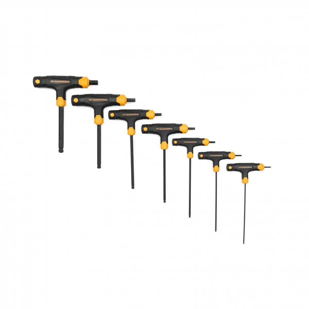 GEARWRENCH 7PC METRIC T-HANDLE BALL END HEX KEY SET 83516 GEARWRENCH