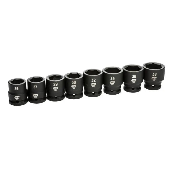 GEARWRENCH Set of 8 3/4 in Drive 6-Point Metric Impact Sockets - GW 84030 Socket Set GEARWRENCH