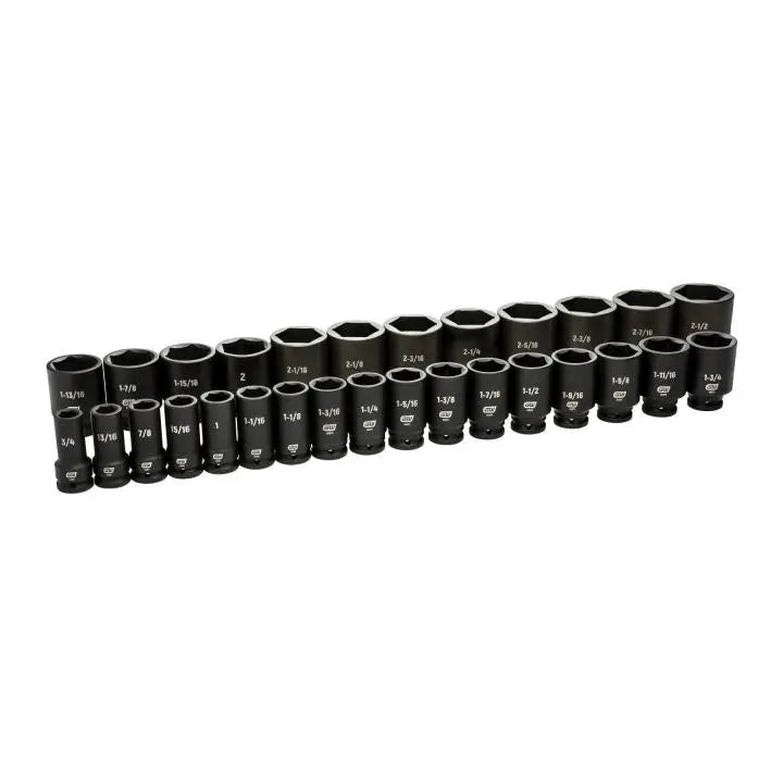 GEARWRENCH Set of 29 3/4 in Drive 6-Point SAE Deep Impact Sockets - GW 84037 Socket Set GEARWRENCH
