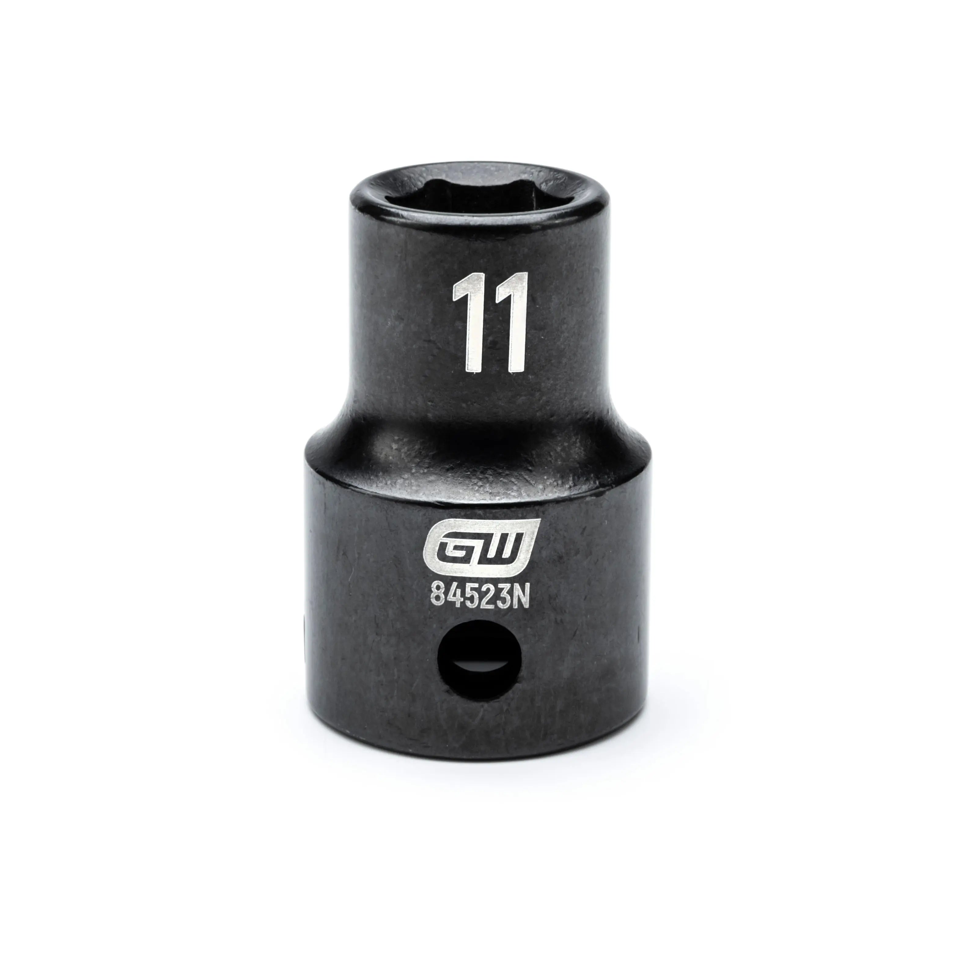 GEARWRENCH 1/2" Drive 6 Point Standard Impact Metric Socket 11mm 84523N Socket GEARWRENCH