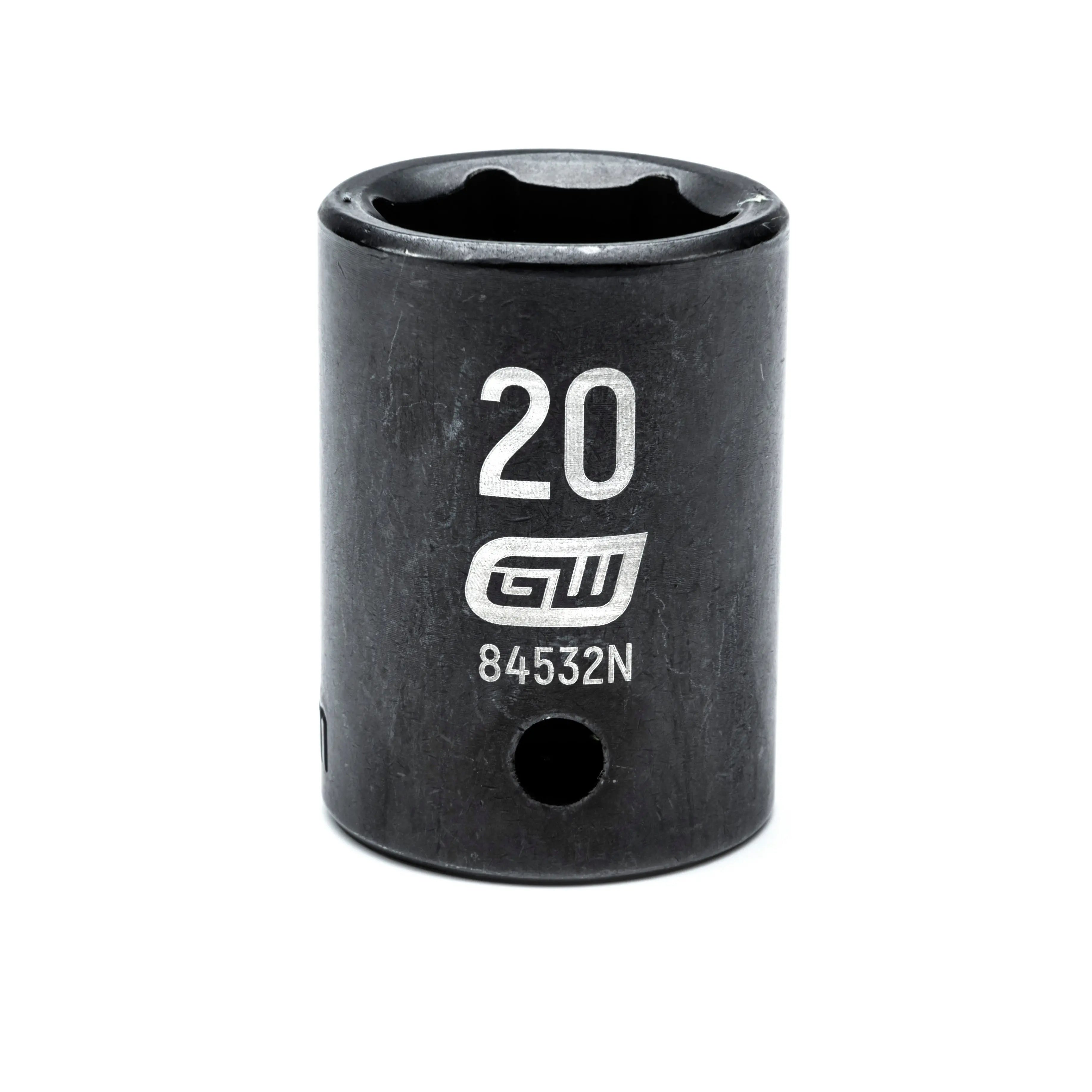 GEARWRENCH 1/2" Drive 6 Point Standard Impact Metric Socket 20mm 84532N Socket GEARWRENCH