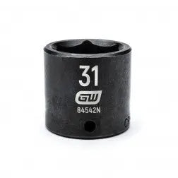 GEARWRENCH 1/2" Drive 6 Point Standard Impact Metric Socket 31mm 84542N Socket GEARWRENCH