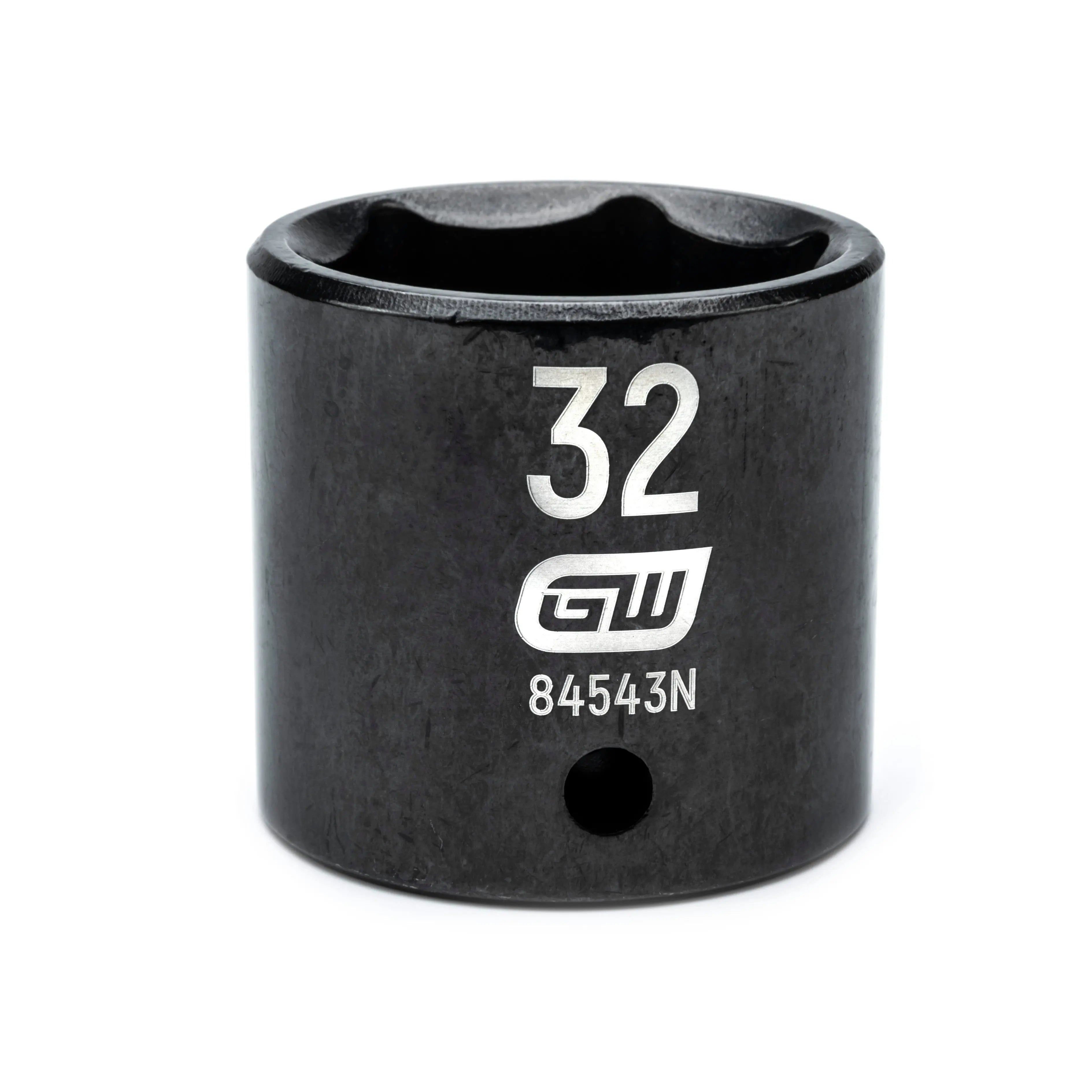 GEARWRENCH 1/2" Drive 6 Point Standard Impact Metric Socket 32mm 84543N Socket GEARWRENCH