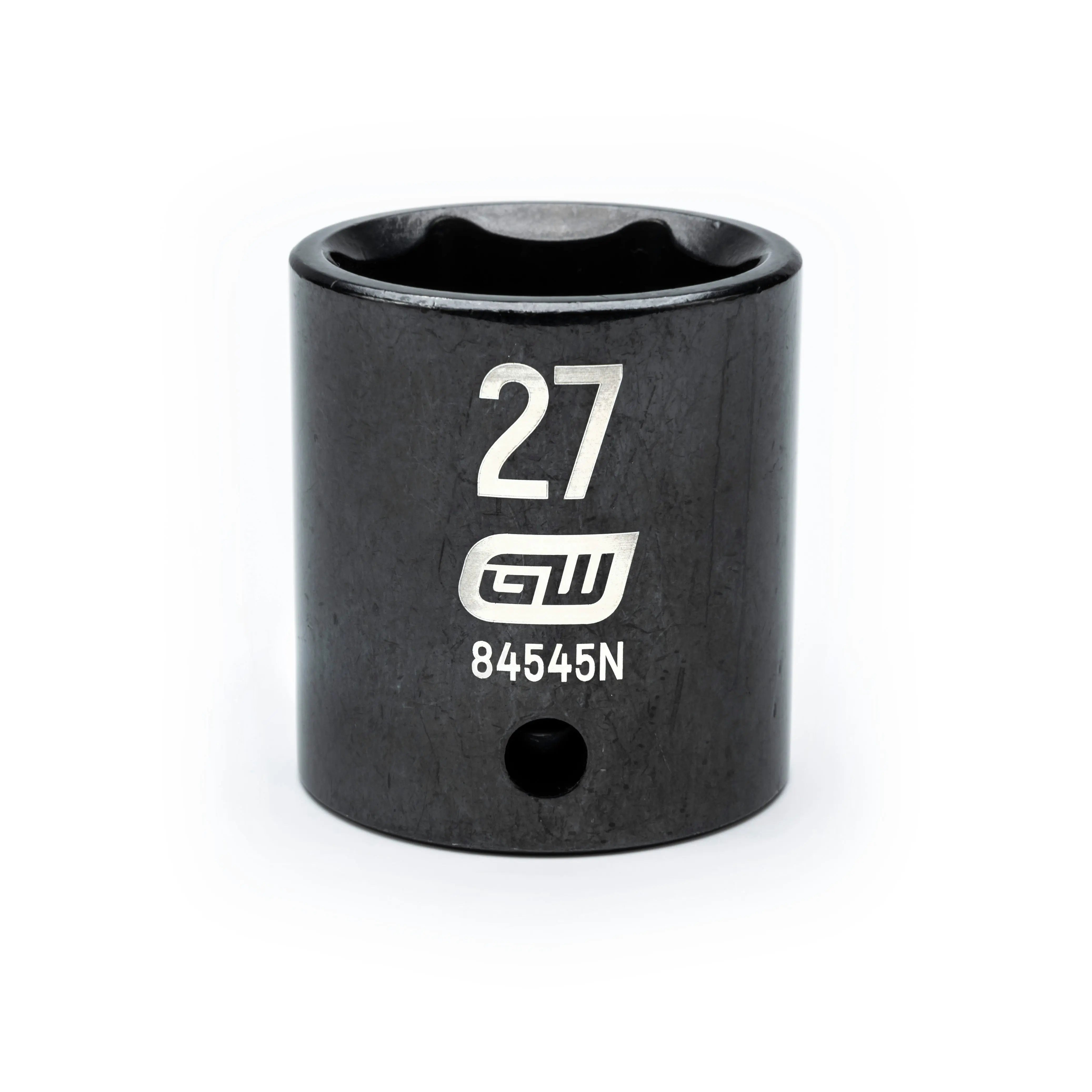 GEARWRENCH 1/2" Drive 6 Point Standard Impact Metric Socket 27mm 84545N Socket GEARWRENCH