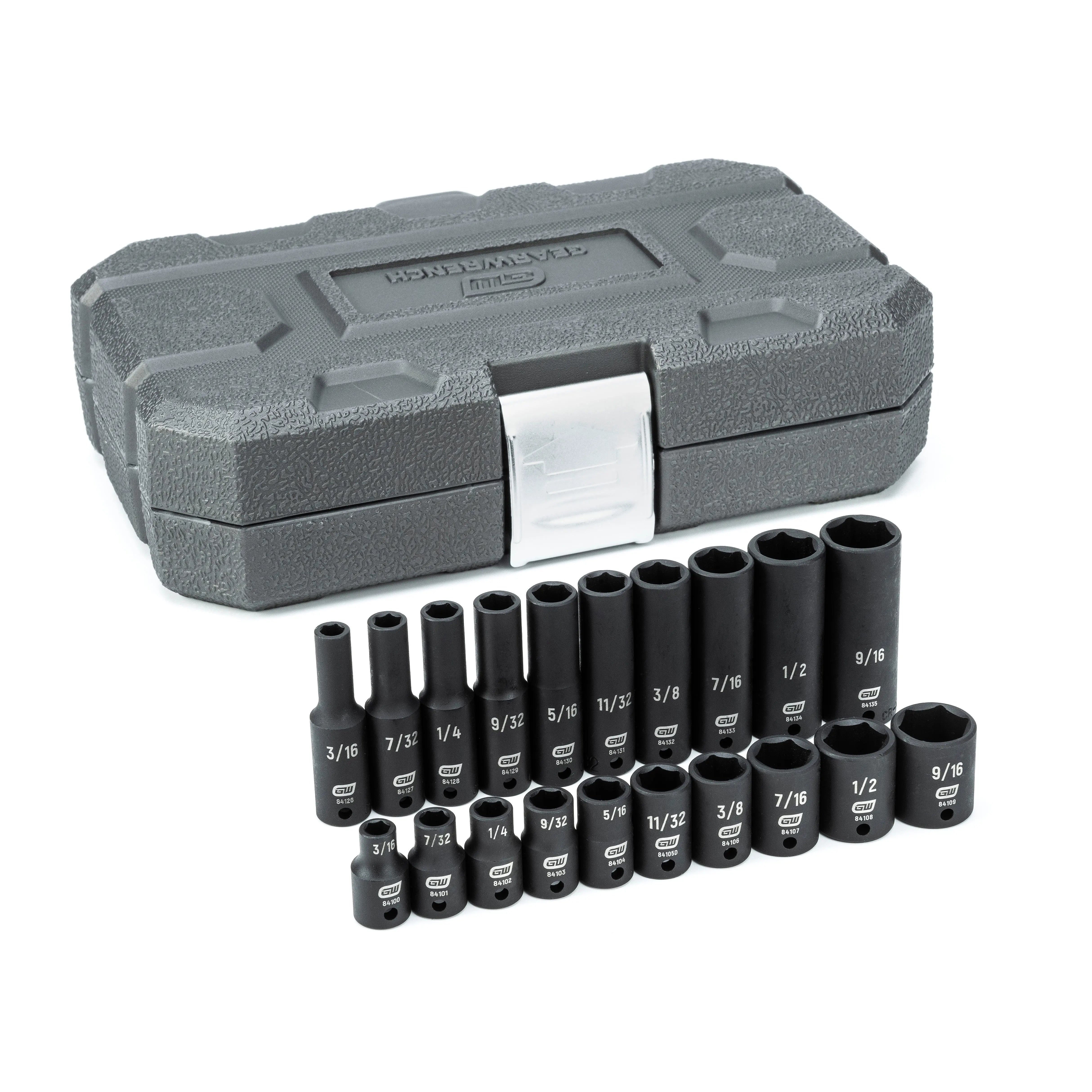 GEARWRENCH 20 Pc. 1/4" Drive 6 Point Standard & Deep Impact SAE Socket Set 84900 Socket Set GEARWRENCH