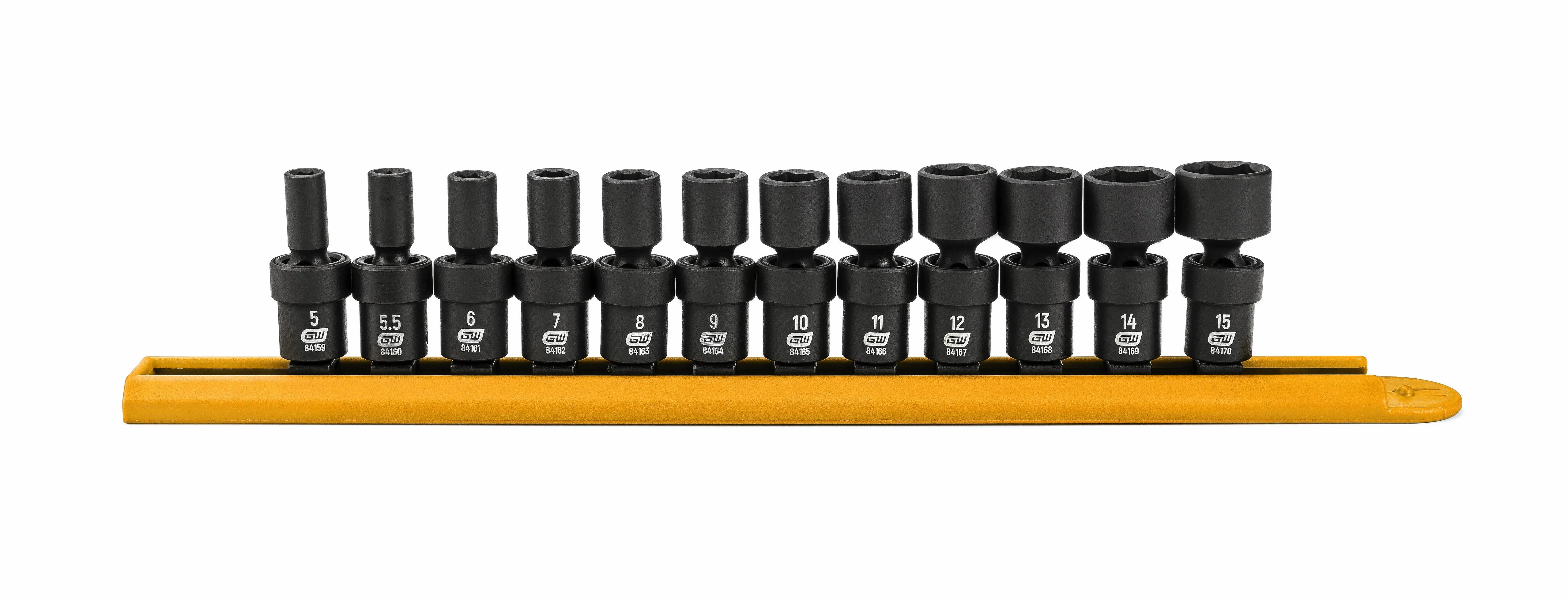 GEARWRENCH 12 Pc. 1/4" Drive 6 Point Standard Universal Impact Metric Socket Set 84905 Socket Set GEARWRENCH