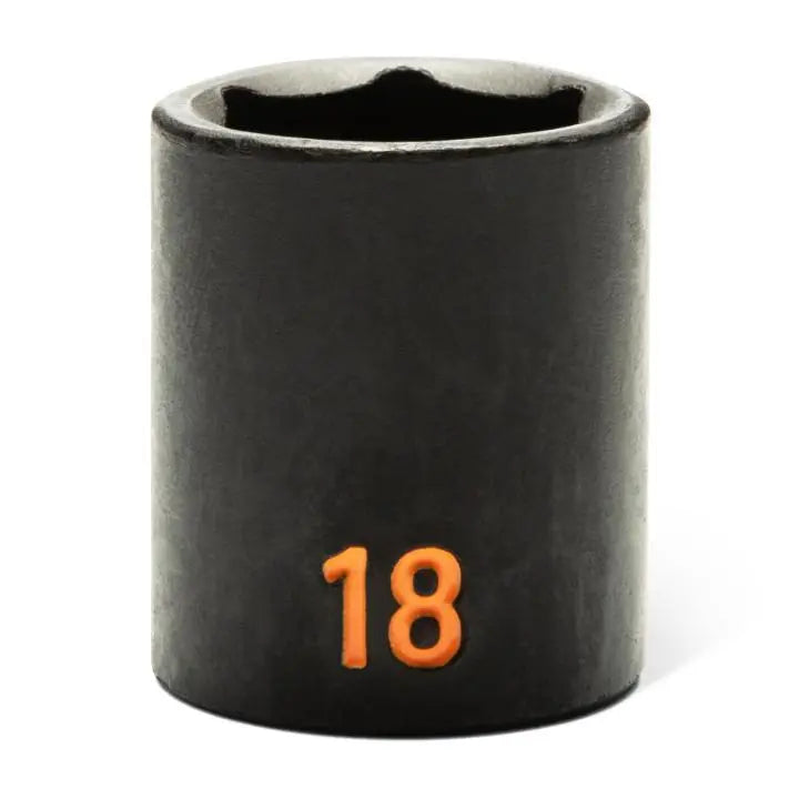 GEARWRENCH Set of 29 3/8 in Drive 6 Point Metric Hi-Viz Standard and Deep Impact Socket - GW 84925H