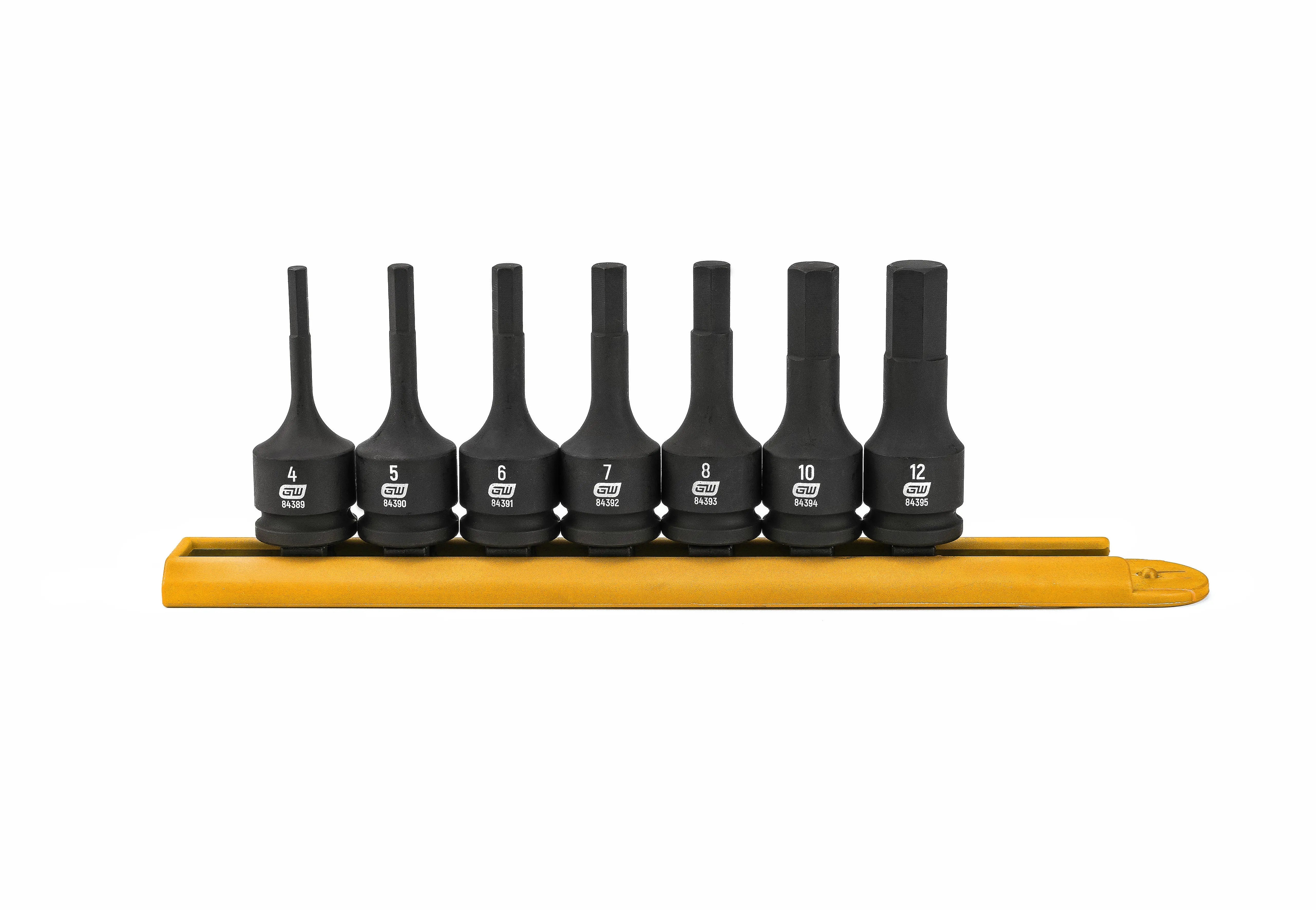 GEARWRENCH 7 Pc. 3/8" Drive Hex Bit Impact Metric Socket Set 84912 Socket Set GEARWRENCH