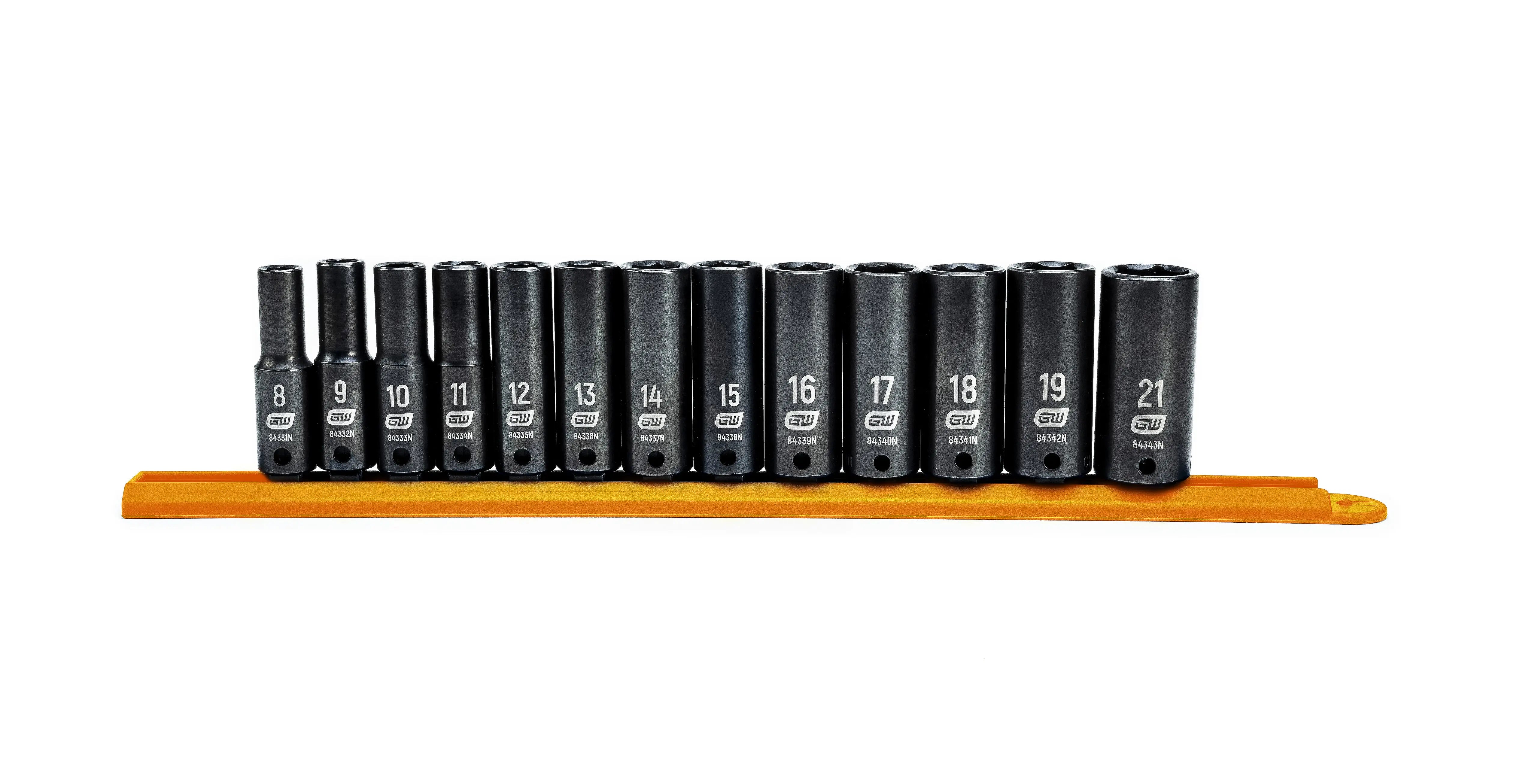 GEARWRENCH 13 Pc. 3/8" Drive 6 Point Deep Impact Metric Socket Set 84914N Socket Set GEARWRENCH