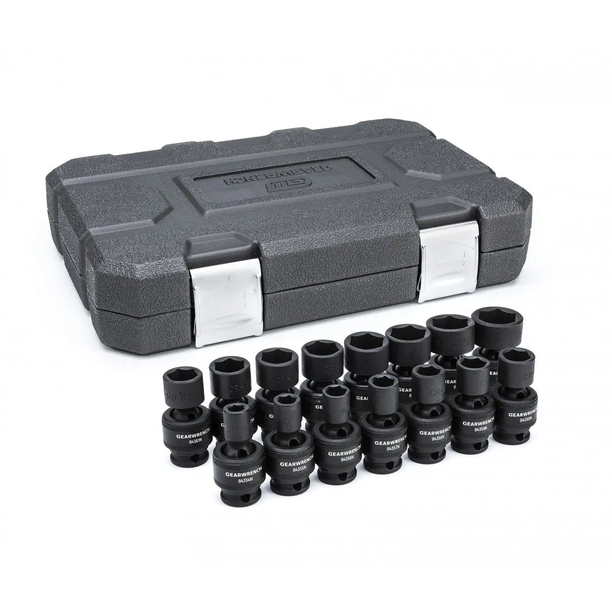 GEARWRENCH 15 Pc. 3/8" Drive 6 Point Standard Universal Impact Metric Socket Set 84918N Socket Set GEARWRENCH