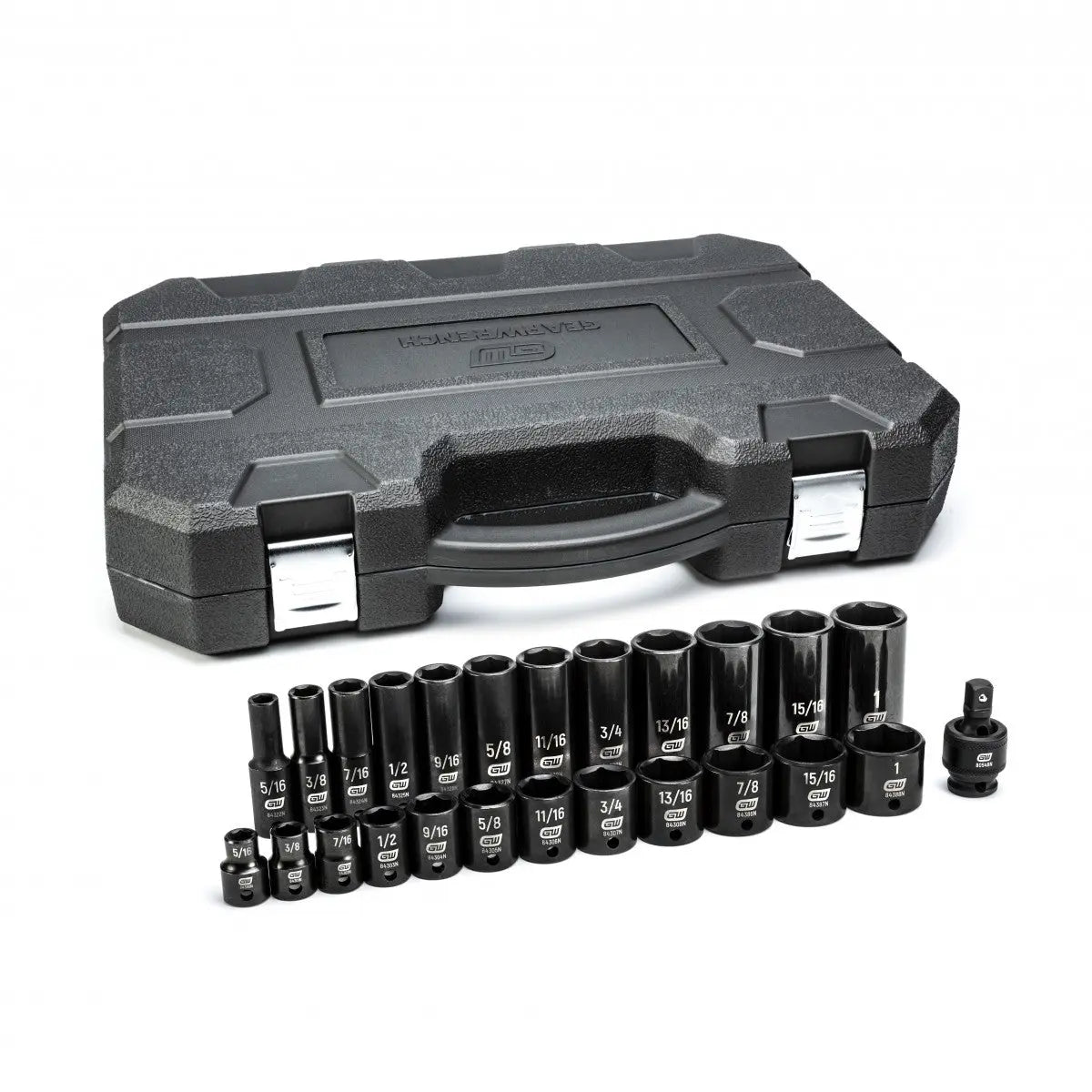 GEARWRENCH 25 Pc. 3/8" Drive 6 Point Standard & Deep Impact SAE Socket Set 84919N Socket Set GEARWRENCH