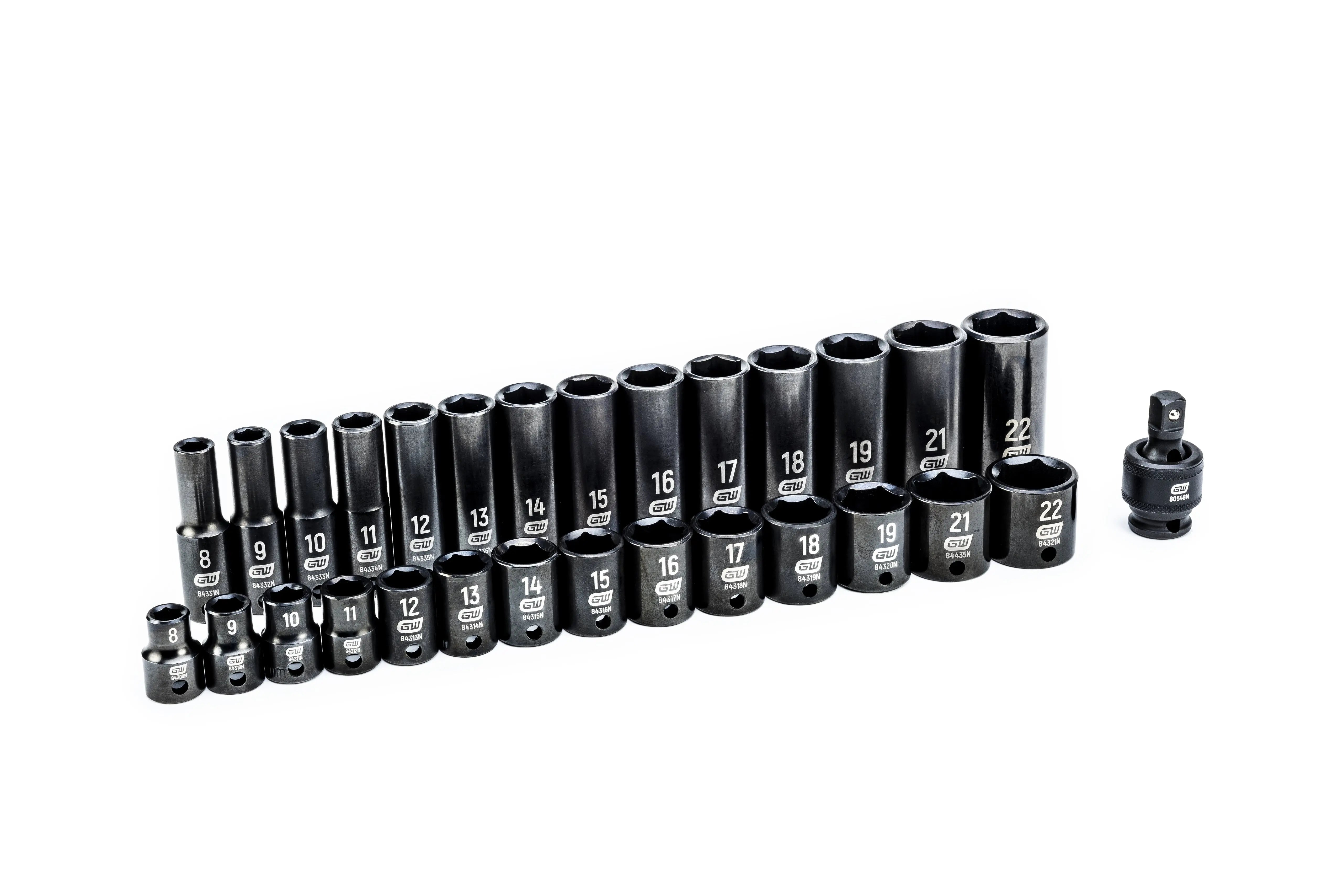 GEARWRENCH 29 Pc. 3/8" Drive 6 Point Standard & Deep Impact Metric Socket Set 84925N Socket Set GEARWRENCH