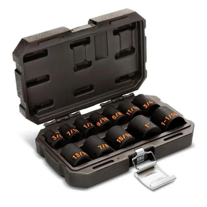 GEARWRENCH Set of 12 1/2 in Drive 6 Point SAE Hi-Viz Impact Socket - GW 84931H