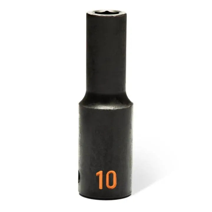 GEARWRENCH Set of 14 1/2 in Drive 6 Point Metric Hi-Viz Deep Impact Socket - GW 84955H