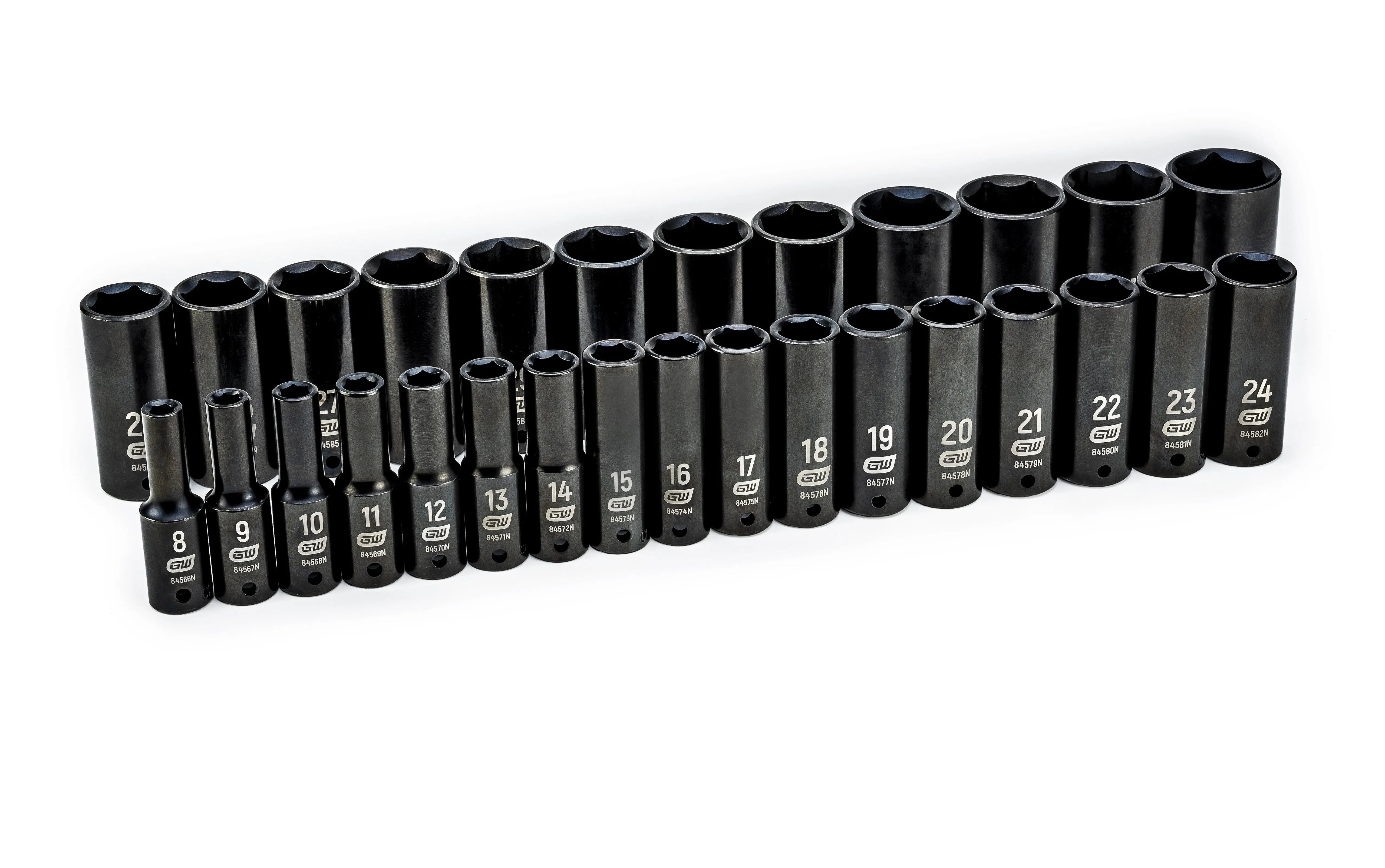 GEARWRENCH 29 Pc. 1/2" Drive 6 Point Deep Impact Metric Socket Set 84935N Socket Set GEARWRENCH