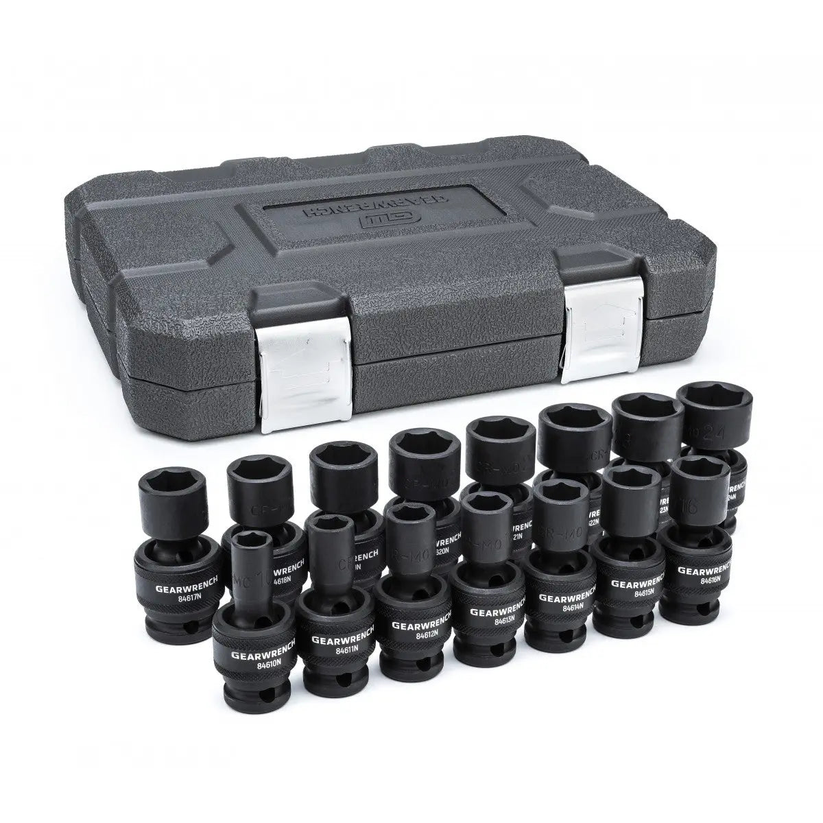 GEARWRENCH 15 Pc. 1/2" Drive 6 Point Standard Universal Impact Metric Socket Set 84939N Socket Set GEARWRENCH
