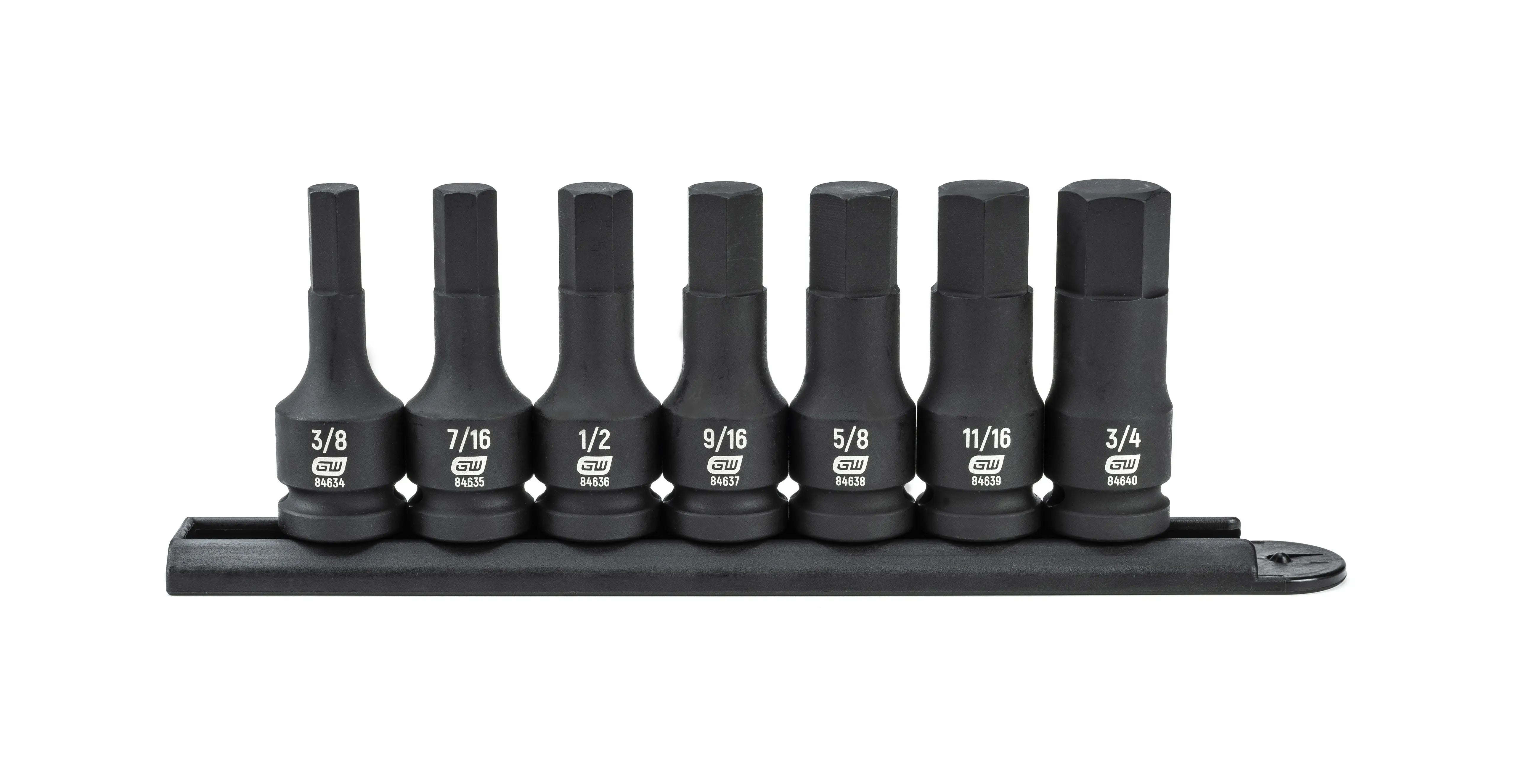 GEARWRENCH 7 Pc. 1/2" Drive Hex Bit Impact SAE Socket Set 84941 Socket Set GEARWRENCH