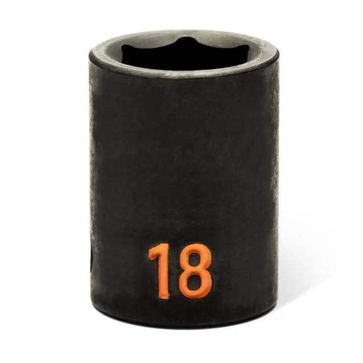 GEARWRENCH Set of 39 1/2 in Drive 6 Point Metric Hi-Viz Standard and Deep Impact Socket - GW 84948H