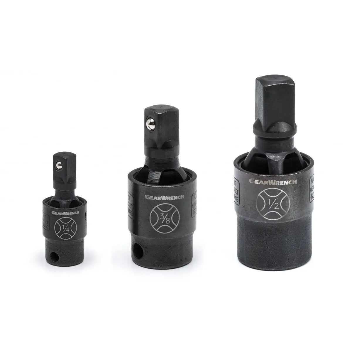 GEARWRENCH 3 Pc. 1/4", 3/8" & 1/2" Drive X-Core Pinless Impact Universal Joint Set 84960 Universal Joint Set GEARWRENCH
