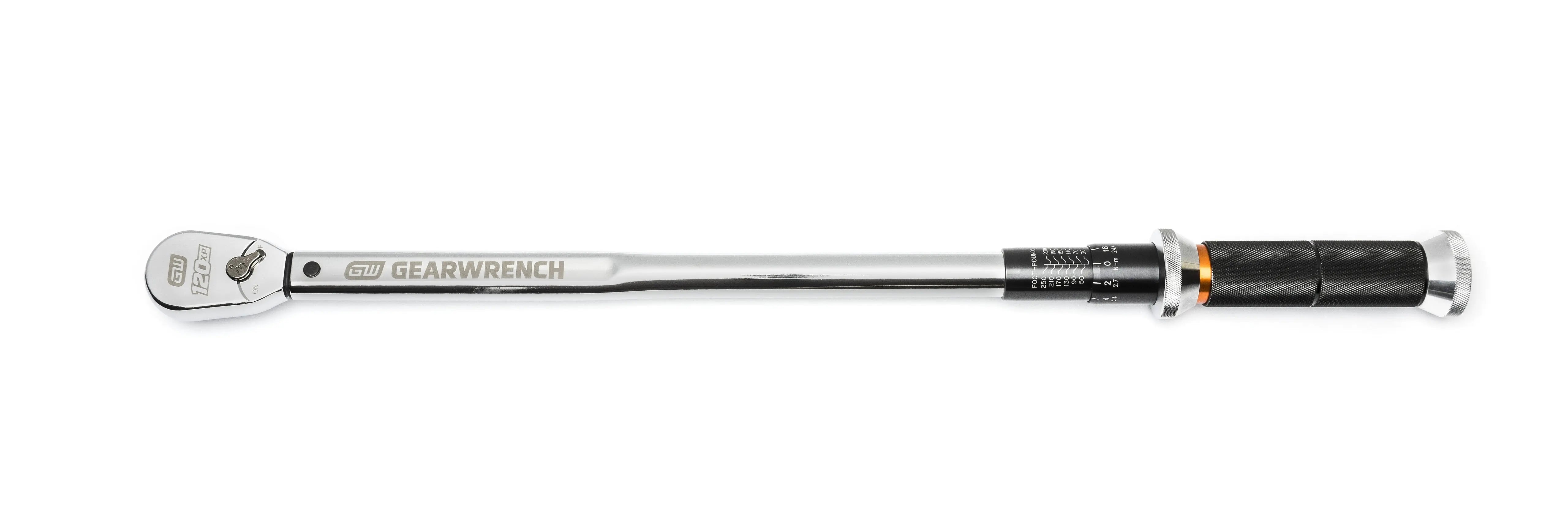 GEARWRENCH WR TRQ MICRO 1/2DR 30-250FT/LB 120XP 85181 Torque Wrench GEARWRENCH