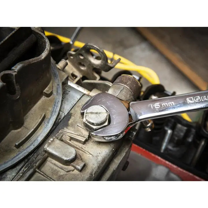 GEARWRENCH Set of 18 72-Tooth 12-Point Metric Ratcheting Combination Wrenches - GW 85890-02 Wrench Set GEARWRENCH