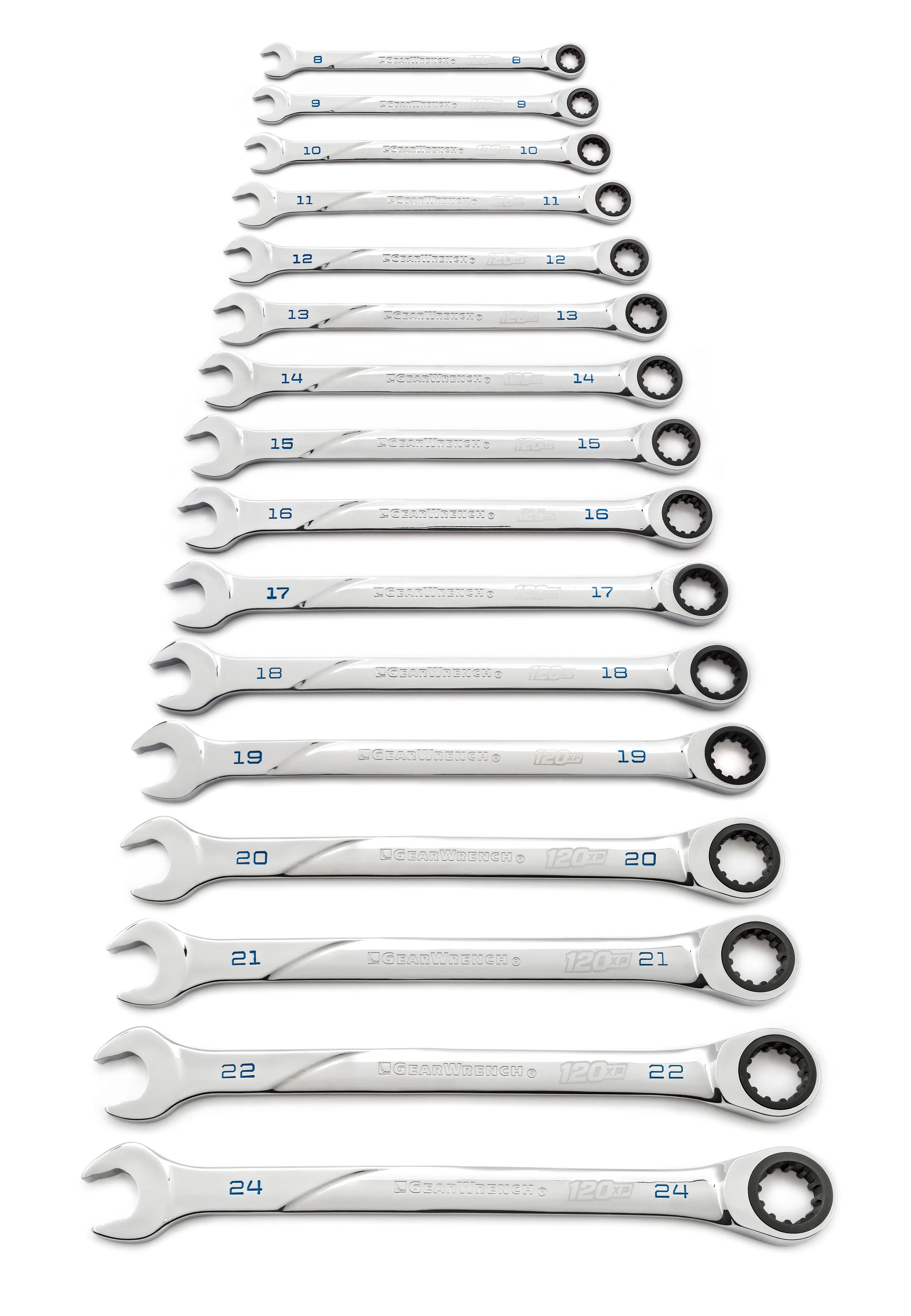 GEARWRENCH 16 Pc. 120XP Universal Spline XL Ratcheting Combination Metric Wrench Set 86427 Wrench Set GEARWRENCH