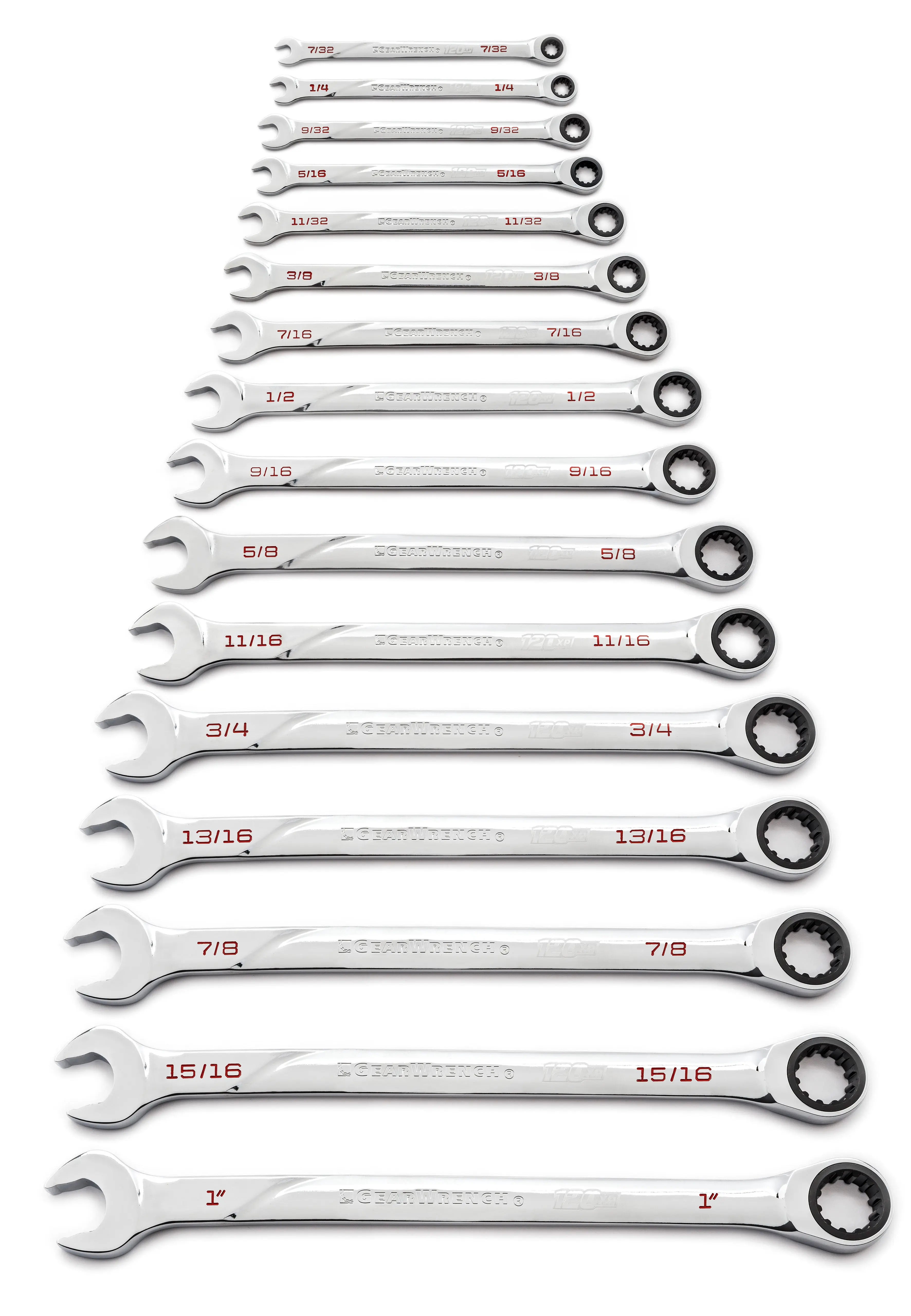 GEARWRENCH 16 Pc. 120XP Universal Spline XL Ratcheting Combination SAE Wrench Set 86451 Wrench Set GEARWRENCH