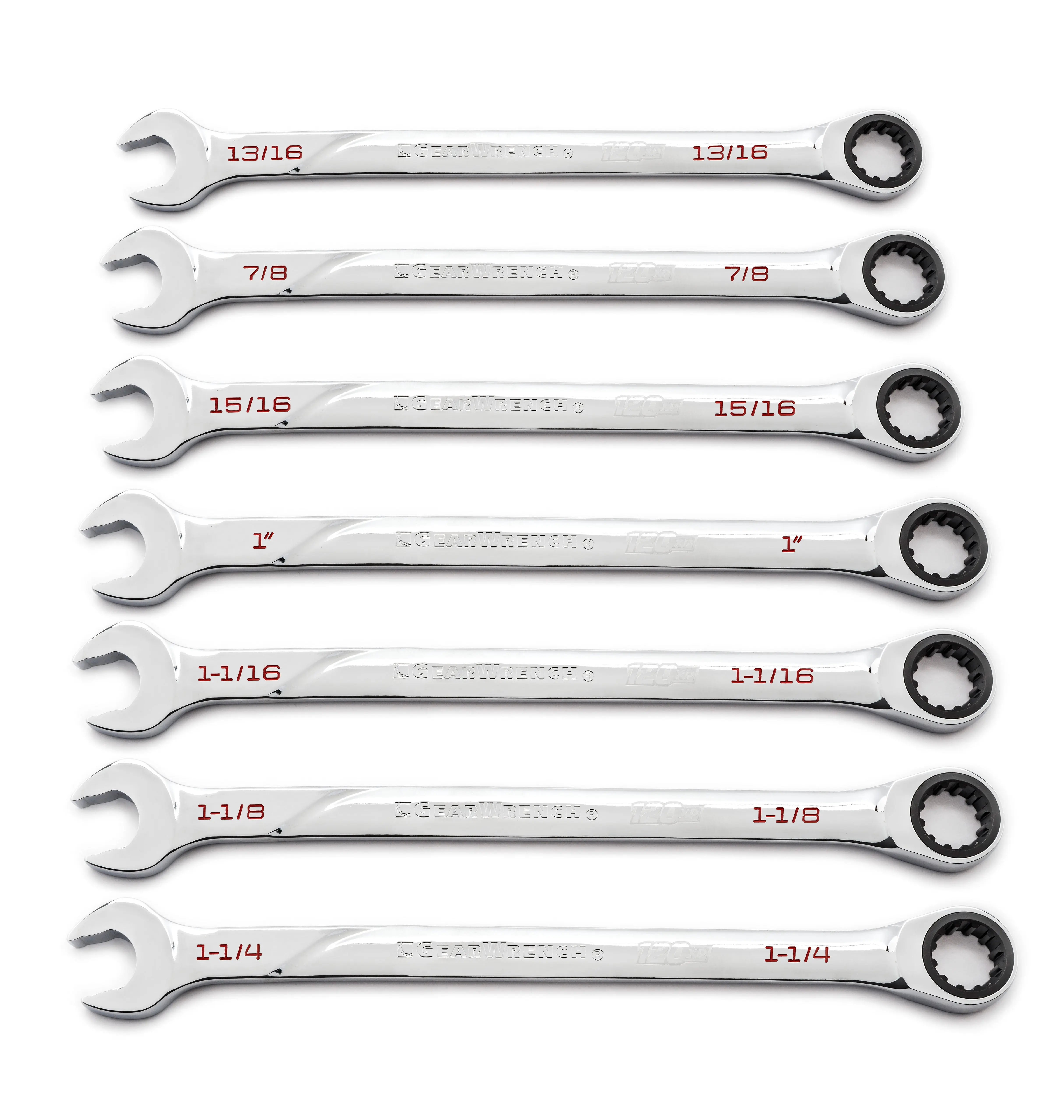 GEARWRENCH 7 Pc. 120XP Universal Spline XL Ratcheting Combination SAE Wrench Set 86452 Wrench Set GEARWRENCH