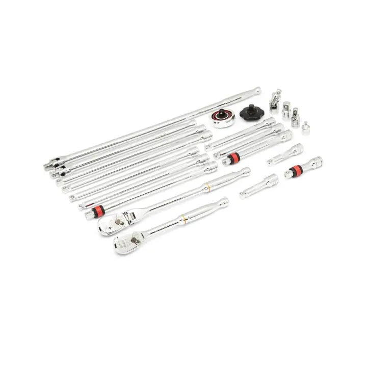 GEARWRENCH Set of 21 3/8 in Drive 90-Tooth Ratchet and Drive Tools in Foam Storage Tray - GW 86521 Tool Set GEARWRENCH
